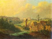 Antoni Lange View from Ojcow - View of Pieskowa Skala Castle. France oil painting artist